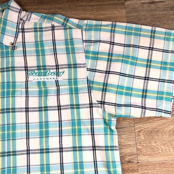 Cowboy Hardware Short Sleeve Button Up Shirt sz L - Picture 4 of 9